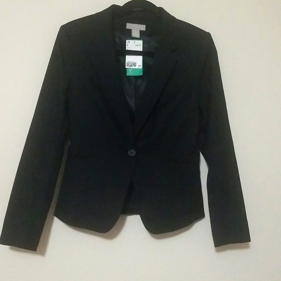 H&M Jackets & Blazers - H&M Black blazer jacket size 6